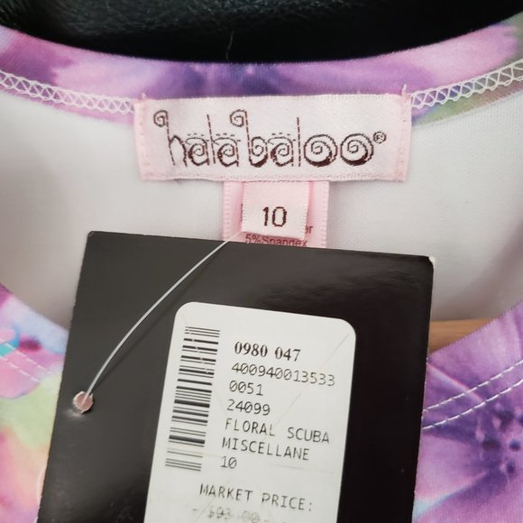 Floral Scuba Dress by Halabaloo, Girls US 10 - Picture 3 of 3